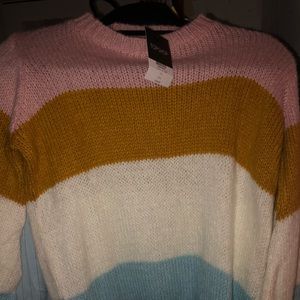 Top shop color block sweater pullover